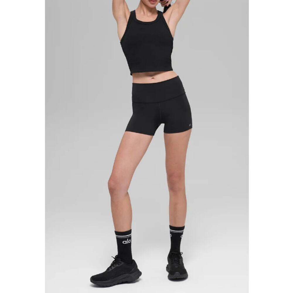 Alo Yoga Black Goddess Ribbed Go-To Tank Top Size M - Picture 8 of 9